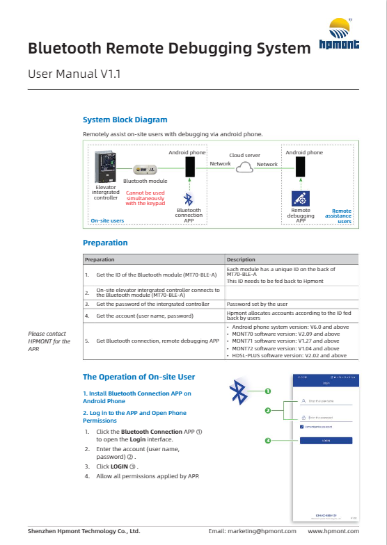 Bluetooth Remote Debugging System User Manual