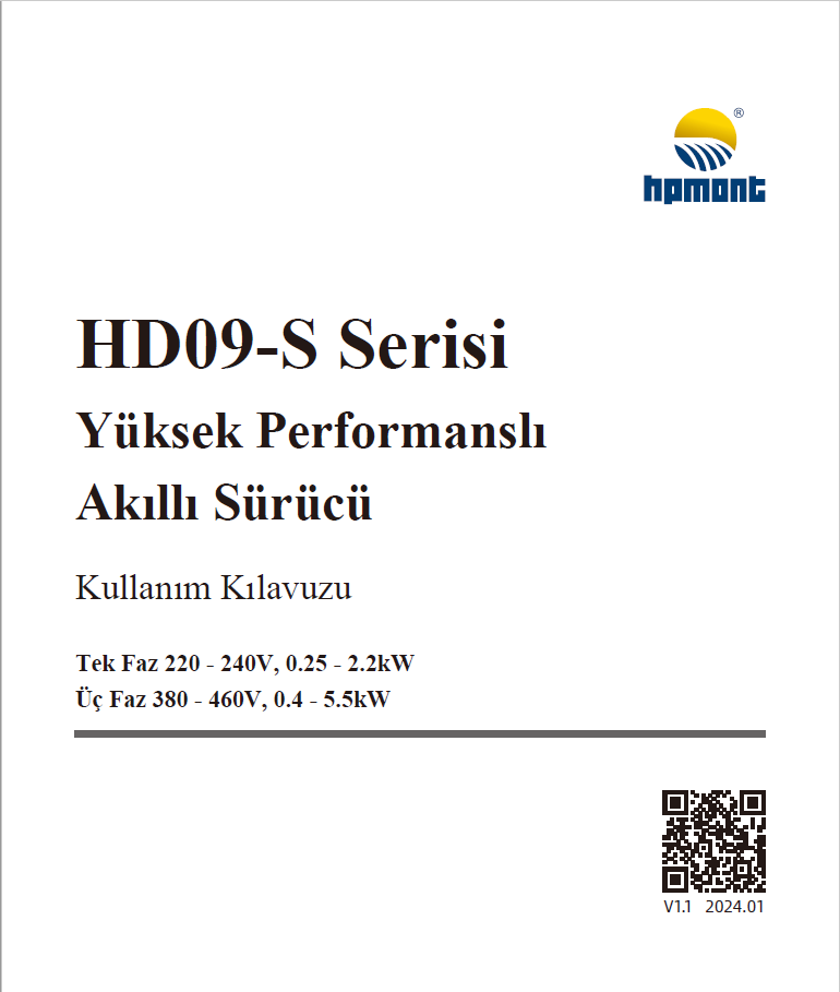 HD09-S Series High-performance Smart Inverter User Manual-Turkish-V1.1-20240119