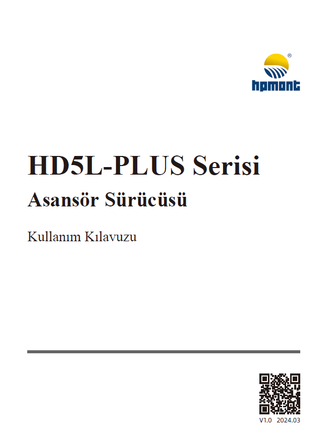 HD5L-PLUS Series Elevator Controller User Manual-Turkish-V1.0-20240301