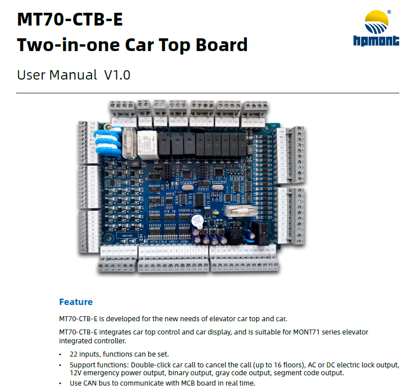 MT70-CTB-E Two-in-one Car Top Board User Manual-English-V1.0-20240809